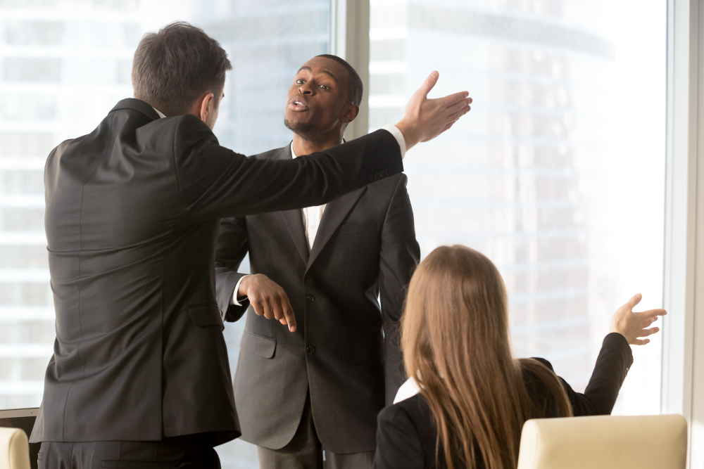 Boss and employee arguing